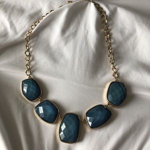 blue statement necklace